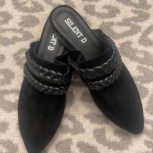 (Not a fit for me sz 9) Silent D by Anthropologie (7.5-8) Black Mule w Braided …